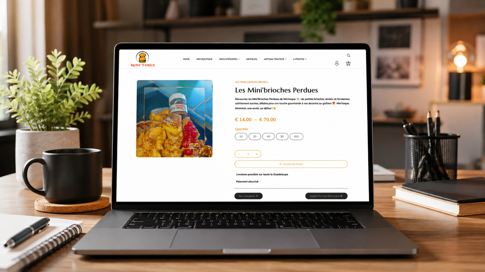 Minitoque971.fr — Une vitrine gourmande pour des mignardises raffinées
